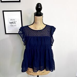 Trixxi Women Size S Navy Blouse